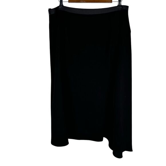 Banana Republic Black lined Skirt size 14 Asymmetrical - Picture 2 of 8